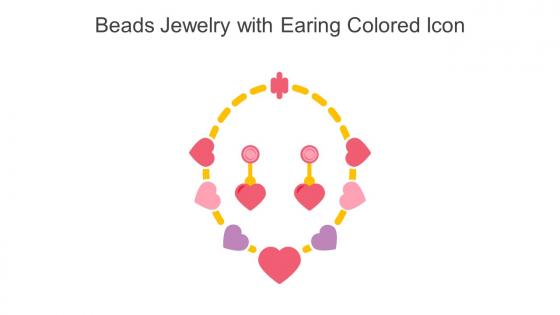 Beads Jewelry With Earing Colored Icon In Powerpoint Pptx Png And Editable Eps Format