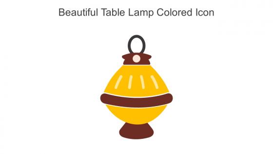 Beautiful Table Lamp Colored Icon In Powerpoint Pptx Png And Editable Eps Format