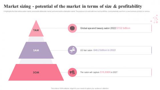 Beauty Salon Business Market Sizing Potential Of The Market In Terms Of Size And Profitability BP SS