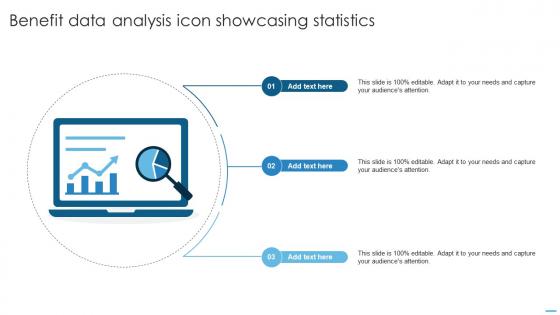 Benefit Data Analysis Icon Showcasing Statistics