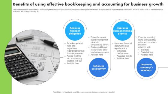 Benefits Of Using Effective Bookkeeping And Accounting For Business Growth