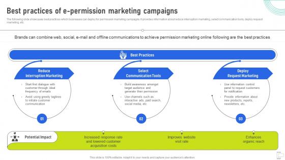 Best Practices Of E Permission Marketing Campaigns Using Mobile SMS MKT SS V