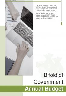 Bi fold of government annual budget document report pdf ppt template