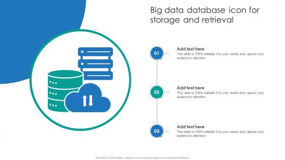 Big Data Database Icon For Storage And Retrieval