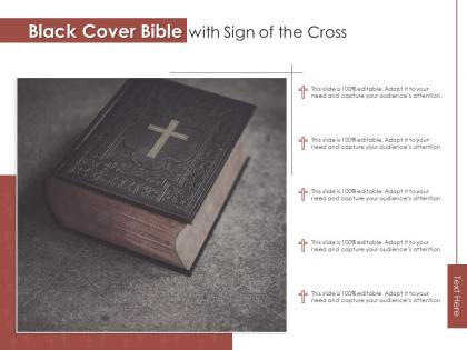 Black cover bible with sign of the cross