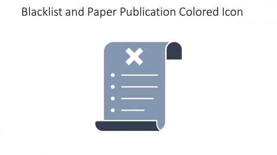 Blacklist And Paper Publication Colored Icon In Powerpoint Pptx Png And Editable Eps Format