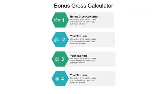 Bonus gross calculator ppt powerpoint presentation inspiration templates cpb