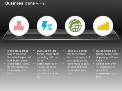 Boxes power globe metal cage bar graph ppt icons graphics