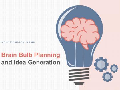 Brain Bulb Planning And Idea Generation Gear Business