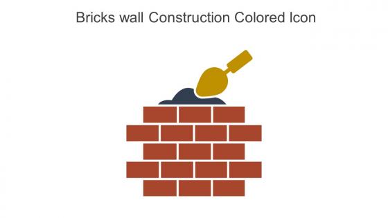 Bricks Wall Construction Colored Icon In Powerpoint Pptx Png And Editable Eps Format