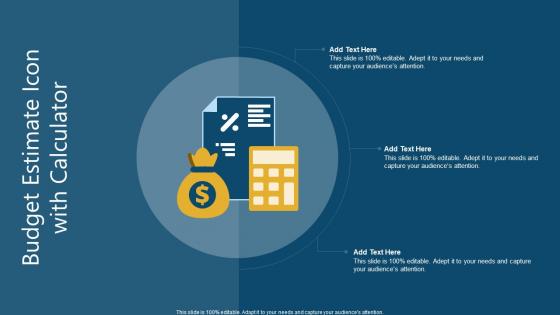 Budget Estimate Icon With Calculator