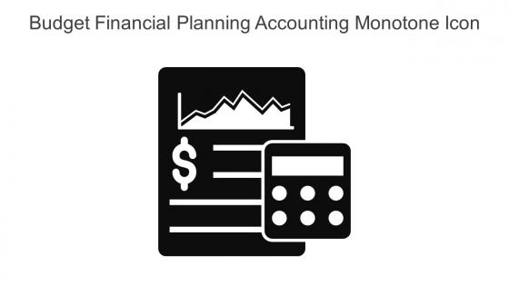 Budget Financial Planning Accounting Monotone Icon In Powerpoint Pptx Png And Editable Eps Format