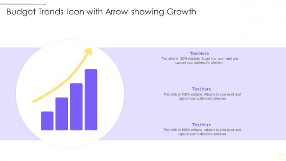 Budget Trends Icon With Arrow Showing Growth