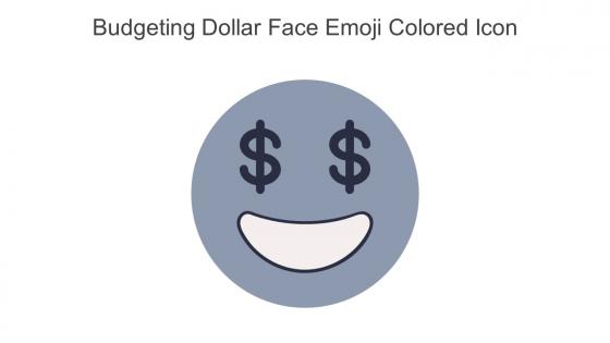 Budgeting Dollar Face Emoji Colored Icon In Powerpoint Pptx Png And Editable Eps Format