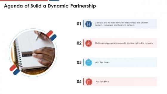 Build a dynamic partnership agenda of build a dynamic partnership