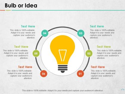 Bulb or idea data architecture ppt portfolio objects