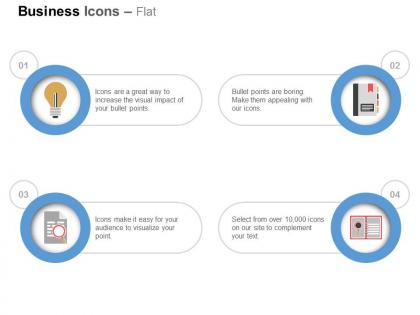 Bulb tabs search data from files folders ppt icons graphics