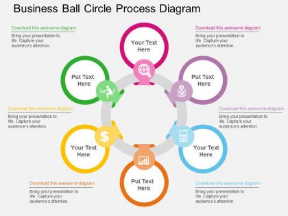 Business ball circle process diagram flat powerpoint design