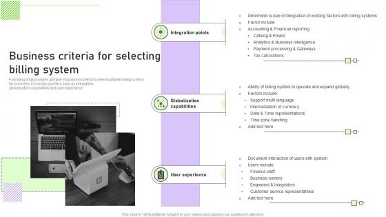 Business Criteria For Selecting Billing System Streamlining Customer Support