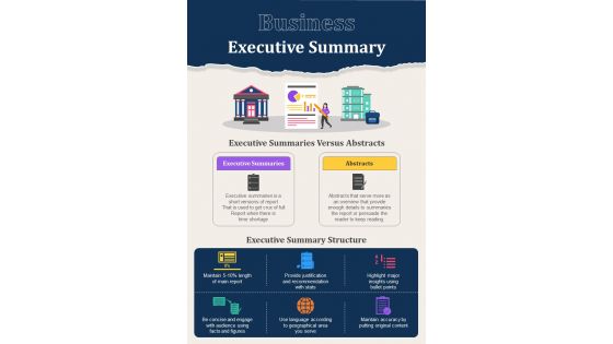 Business Executive Summary Structure Preparation Planning