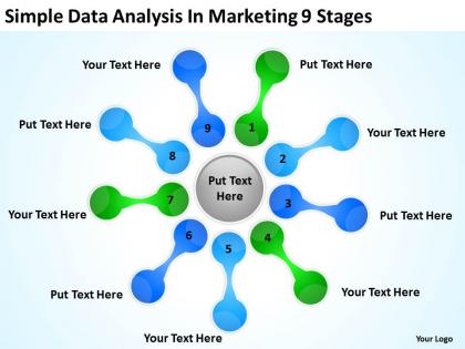 Business flow diagram marketing 9 stages powerpoint templates ppt backgrounds for slides