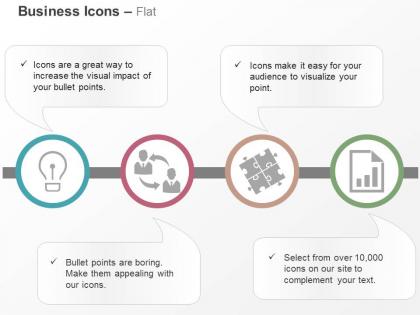 Business idea generation network team of puzzles growth report ppt icons graphics