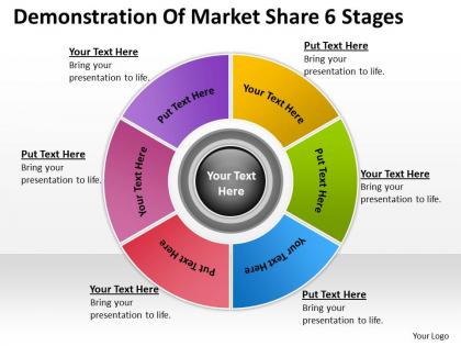 Business intelligence architecture diagram of market share 6 stages powerpoint templates