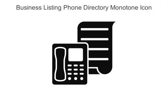 Business Listing Phone Directory Monotone Icon In Powerpoint Pptx Png And Editable Eps Format