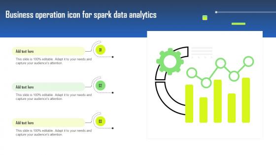 Business Operation Icon For Spark Data Analytics