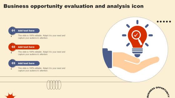 Business Opportunity Evaluation And Analysis Icon