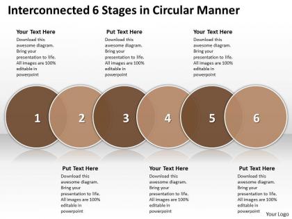 Business powerpoint templates interconnected 6 phase diagram ppt circular manner sales slides