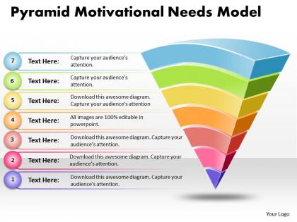 Business powerpoint templates pyramid motivational needs model sales ppt slides