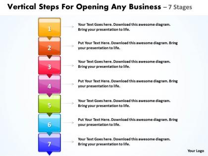 Business powerpoint templates vertical steps for opening any sales ppt slides