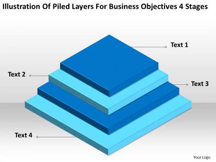 Business process workflow diagram examples for objectives 4 stages powerpoint slides