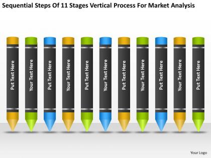 Business process workflow diagram stages vertical for market analysis powerpoint templates