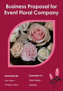 Business Proposal For Event Floral Company Report Sample Example Document