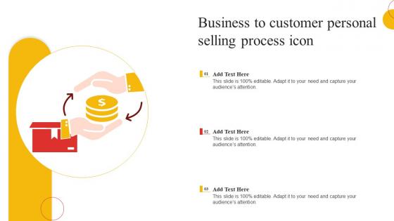 Business To Customer Personal Selling Process Icon