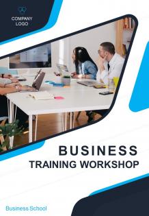 Business training workshop two page brochure template