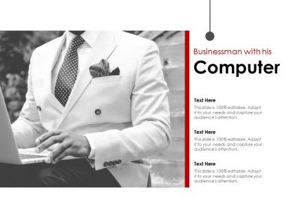 Businessman with his computer