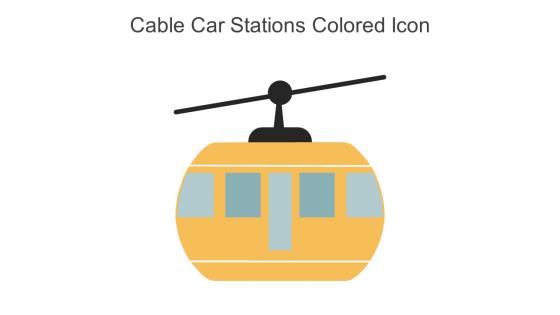 Cable Car Stations Colored Icon In Powerpoint Pptx Png And Editable Eps Format