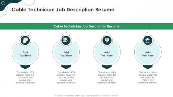 Cable Technician Job Description Resume In Powerpoint And Google Slides Cpp