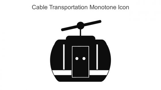 Cable Transportation Monotone Icon In Powerpoint Pptx Png And Editable Eps Format