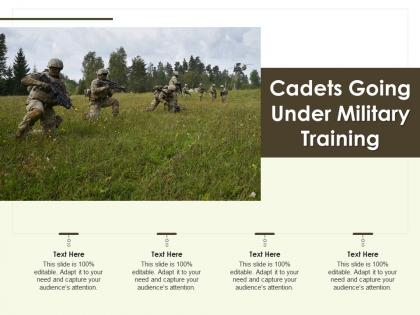 Cadets going under military training