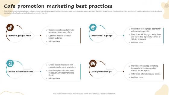 Cafe Promotion Marketing Best Practices