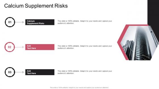 Calcium Supplement Risks In Powerpoint And Google Slides Cpb