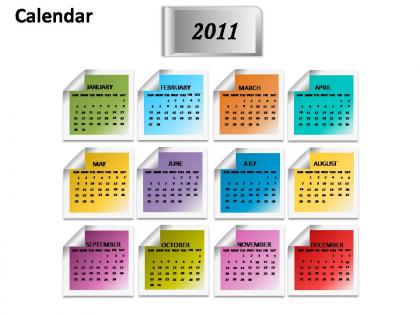 Calendar 2011 planner powerpoint presentation slides