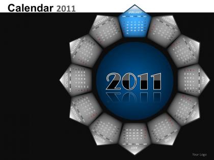 Calendar 2011 powerpoint presentation slides db