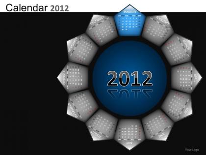 Calendar 2012 powerpoint presentation slides db