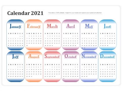 Calendar 2021