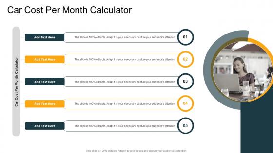 Car Cost Per Month Calculator In Powerpoint And Google Slides Cpb